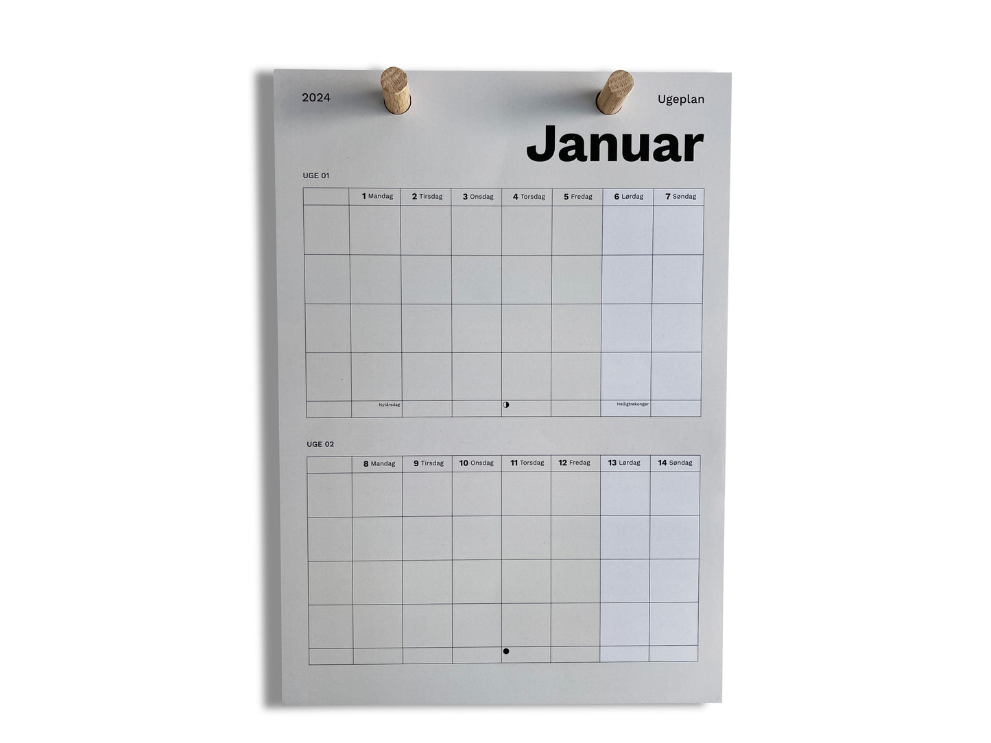 Biweekly calendar: 4 rows